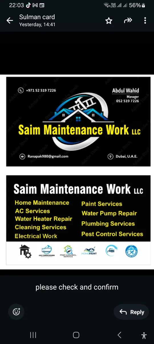 saim maintenance work profile photo
