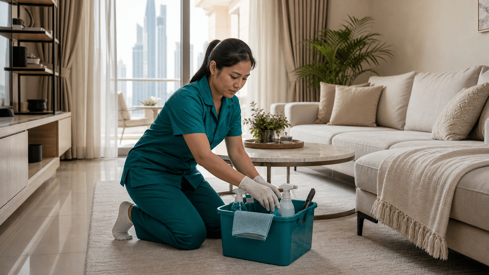 Home Cleaning UAE: 2026 Price Guide - Home cleaning in the UAE often costs AED 30-60/hour as of May 2026. Compare cleaner hours, supplies, add-ons and villa scope.
