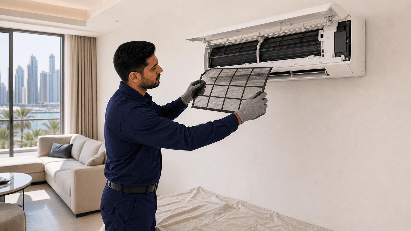 AC Cleaning Dubai Cost Guide 2026 - Dubai AC cleaning often starts around AED 119-180 per unit, while deep coil or duct cleaning can cost more.