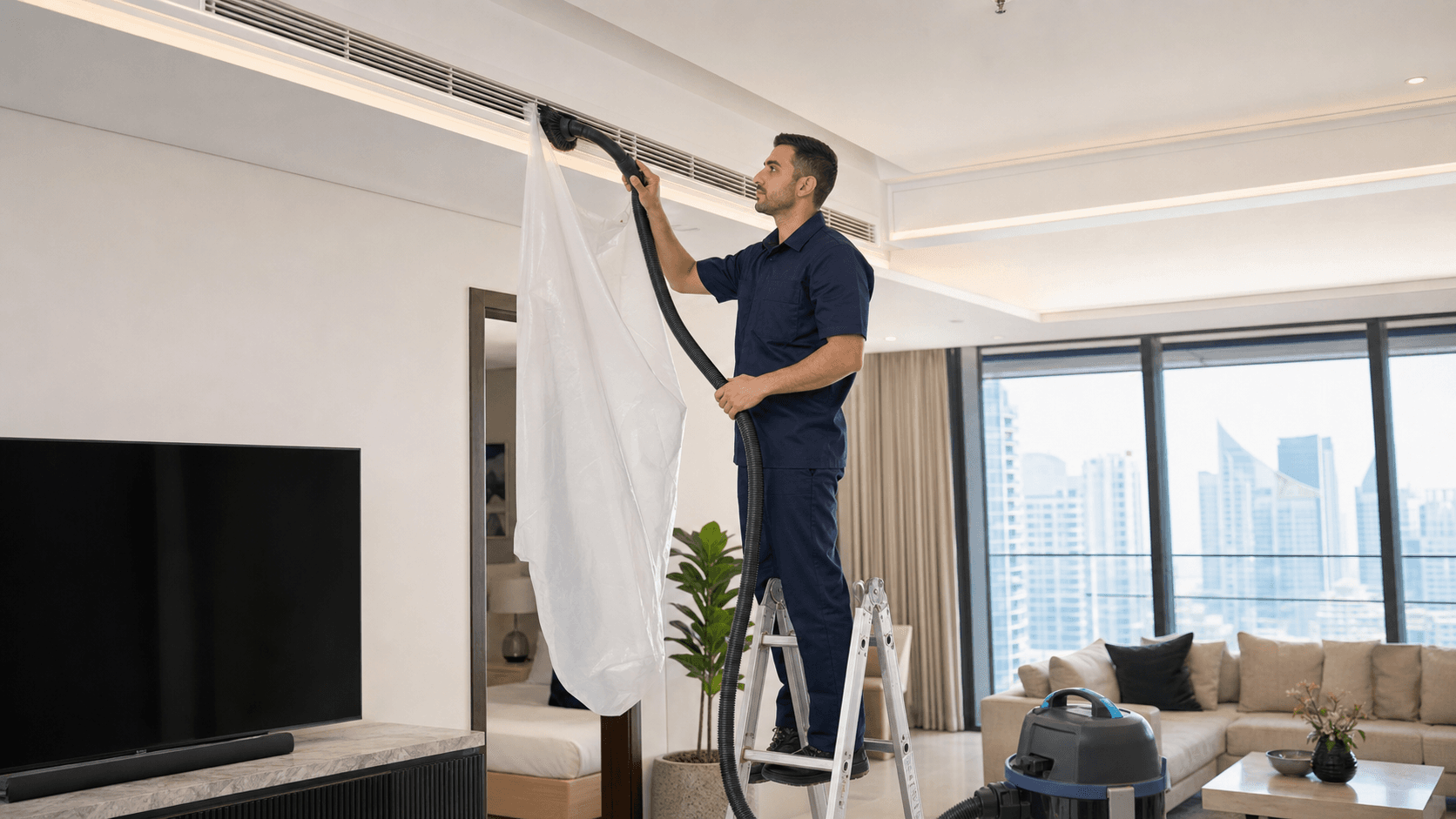 AC Duct Cleaning Dubai: 2026 Cost Guide & When It Is Worth It - Dubai and Sharjah apartment duct cleaning often starts around AED 299-600, while villa systems commonly need custom quotes from AED 800-3,500+.