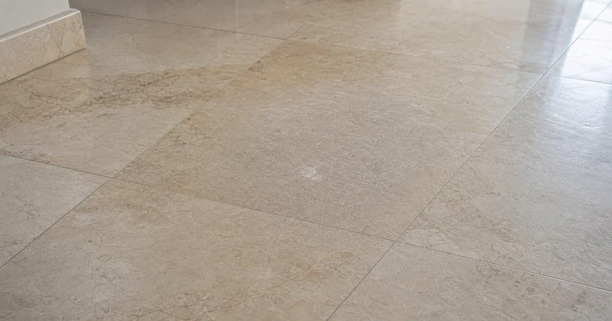 Close view of an existing stone floor surface