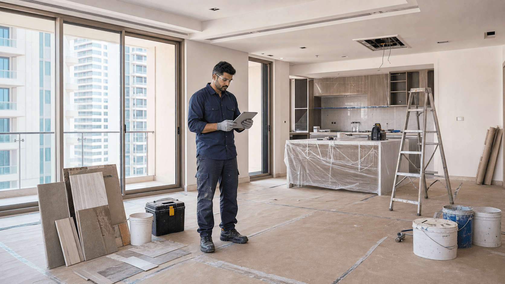 Apartment Renovation Dubai Cost Guide 2026 - Apartment renovation in Dubai can cost AED 25k-600k+ from studio refresh to penthouse scope as of June 2026. Compare approvals, MEP and quotes.