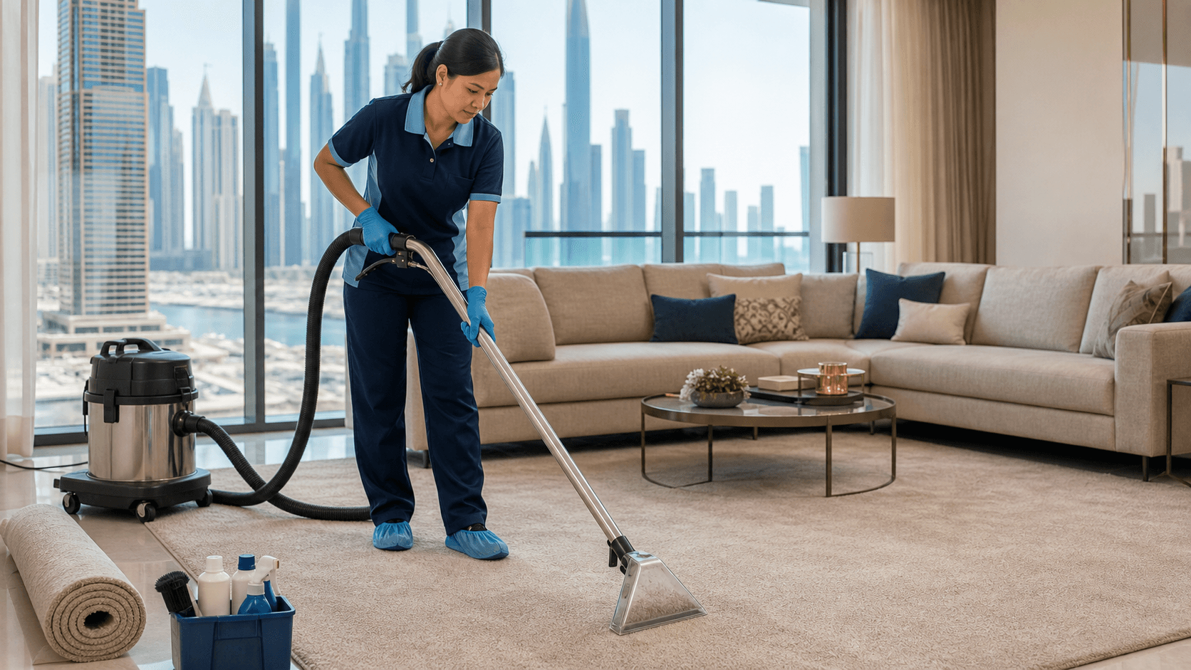 Carpet Cleaning Dubai Cost Guide 2026 - Dubai carpet cleaning often starts around AED 99-250 for small jobs, with larger carpets, stains and extraction packages costing more.