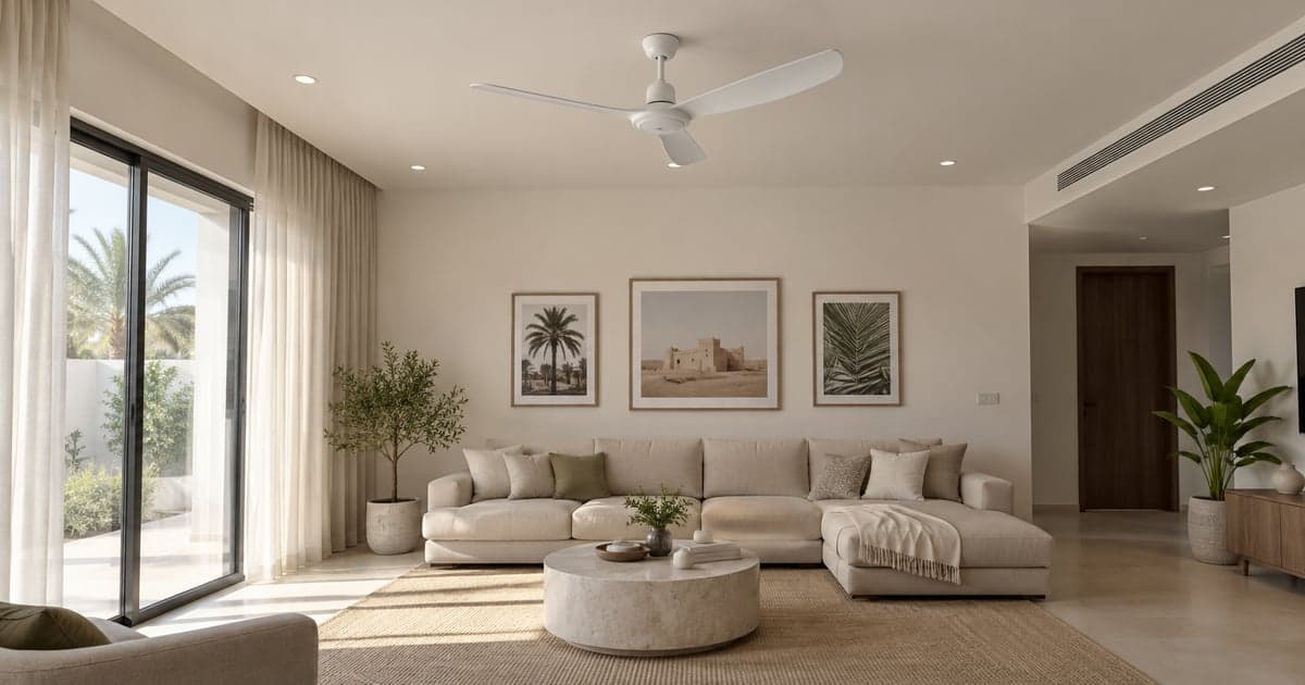 Ceiling Fan Installation Dubai: Costs & Mounting Checks - Compare ceiling fan installation quotes in Dubai: existing-point replacement, new wiring, false-ceiling support, controls and the complete cost with VAT.