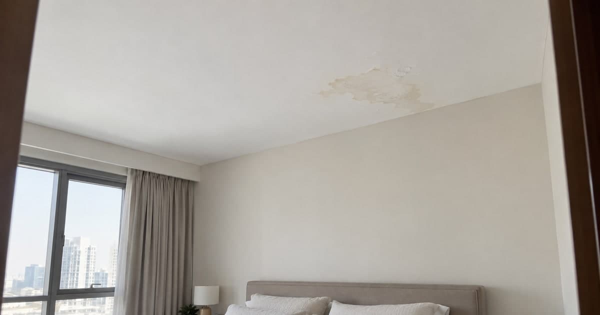 Ceiling Water Damage Repair Dubai: Scope & Costs - Compare post-leak ceiling repair quotes in Dubai: damaged gypsum, drying assessment, patch versus board replacement, repainting and scope exclusions.