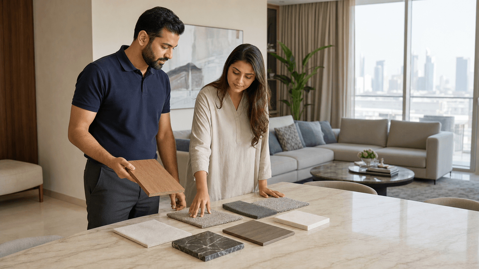 Interior Design Dubai Cost Guide 2026 - Dubai interior design costs depend on design-only scope, drawings, 3D views, procurement, site supervision, fit-out work and finish level.