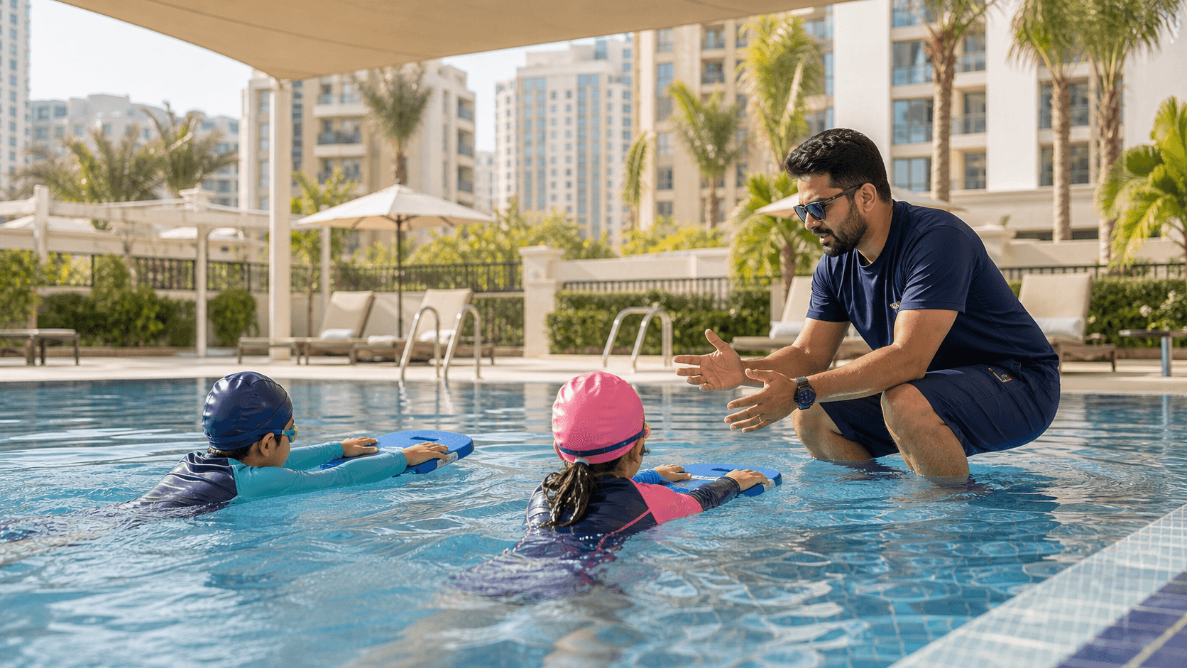 Kids Swimming Coach Dubai: 2026 Cost Guide - Kids swimming coach Dubai costs AED 80-500 as of May 2026. Compare group lessons, private coaches, home pools, safety and packages.