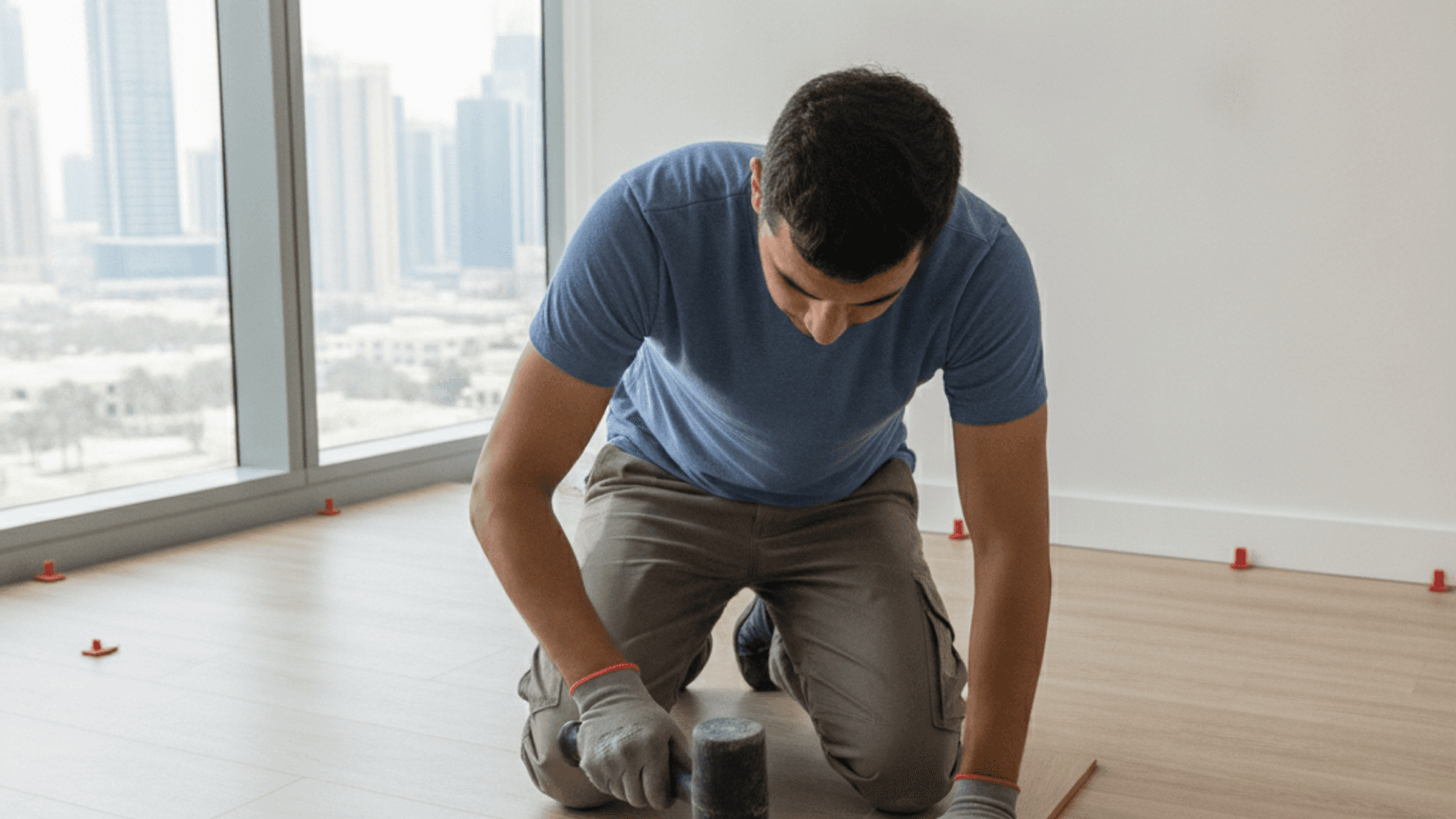 Laminate Flooring Dubai Cost Guide 2026 - Dubai laminate flooring prices depend on AC rating, thickness, underlay, subfloor levelling, skirting, furniture movement and wastage.