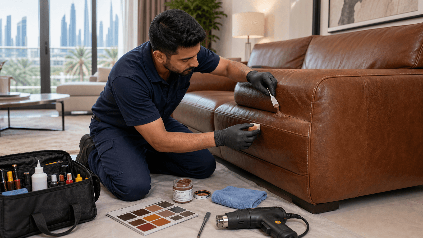 Leather Sofa Repair Services in Dubai
