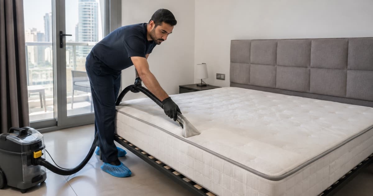 Mattress Cleaning Dubai Cost: Size & Method Guide (2026) - Direct Dubai mattress-cleaning listings checked in September 2026 span AED 90–100 for a single, AED 125–180 for a queen and AED 150–220 for a king.