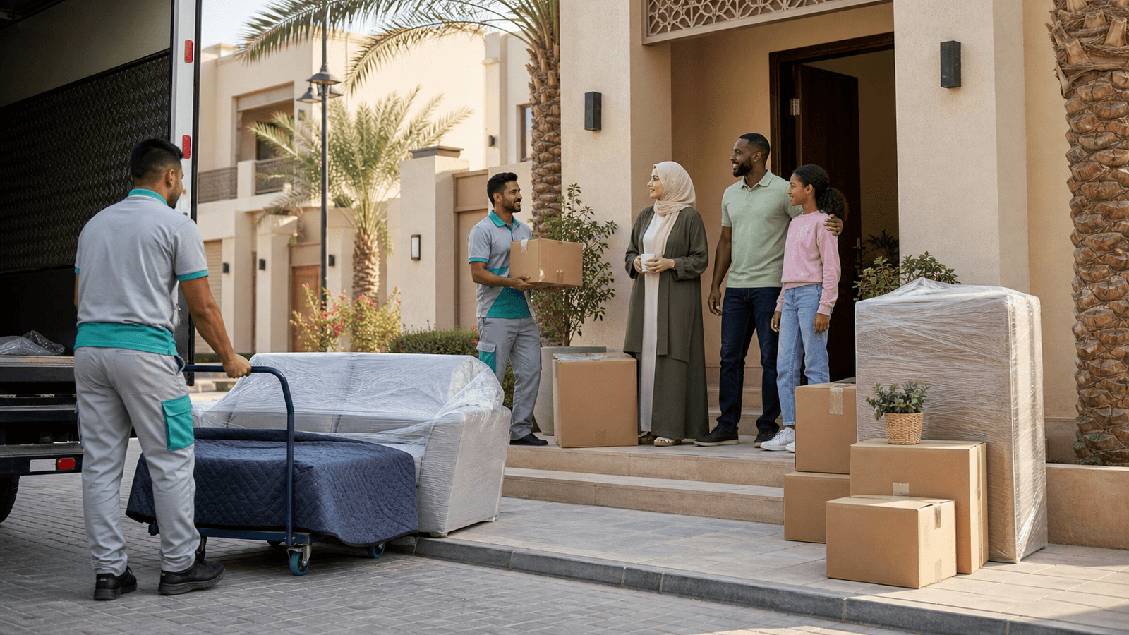 Movers and Packers in Sharjah: 2026 Cost Guide & Moving Checklist - Sharjah movers often start around AED 500-800. Compare 1BR, 2BR, villa and Dubai-Sharjah costs, inclusions and SEWA move-in steps.