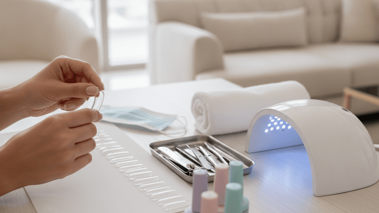 Nail Extensions at Home in Dubai