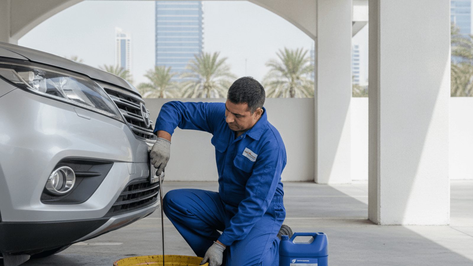 Oil Change at Home in Dubai