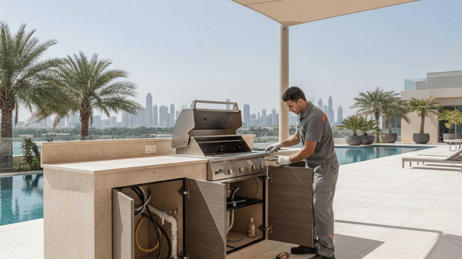 Outdoor Kitchen Installation in Dubai