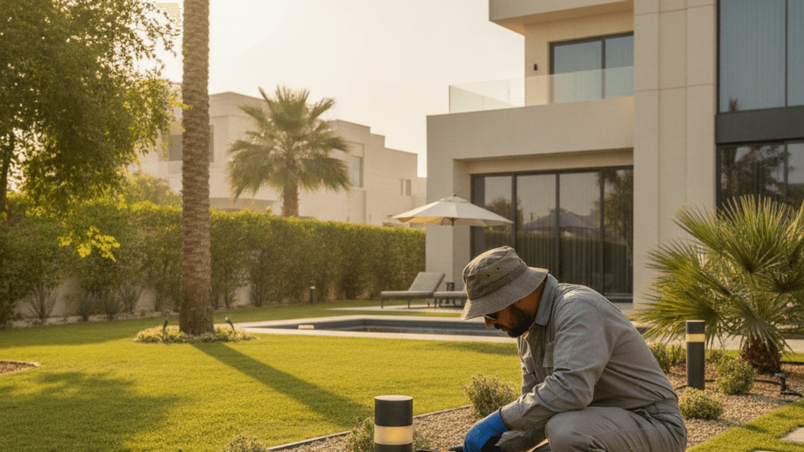 Outdoor Lighting Installation in Dubai