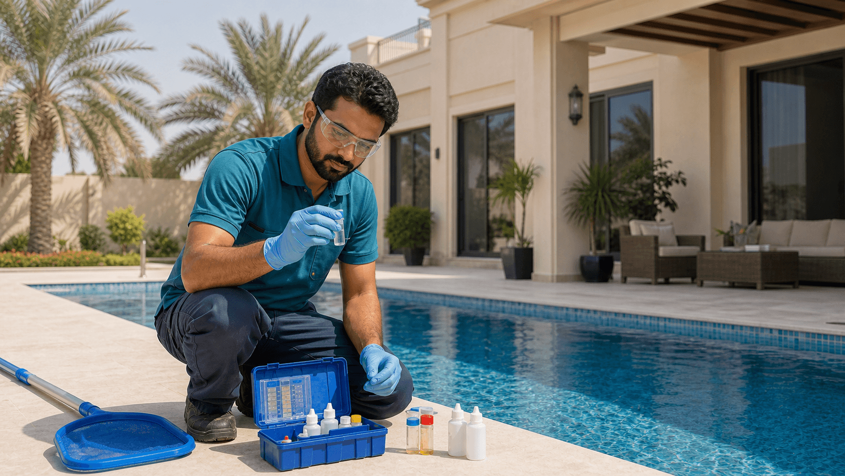 Pool Maintenance Dubai Cost Guide 2026 - Pool maintenance in Dubai costs AED 450-3,000+/month as of June 2026. Compare cleaning visits, chemicals, pumps and villa pool quotes.