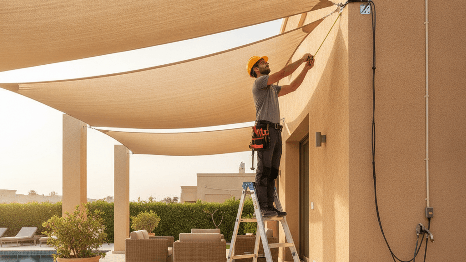 Shade Sail Installation in Dubai