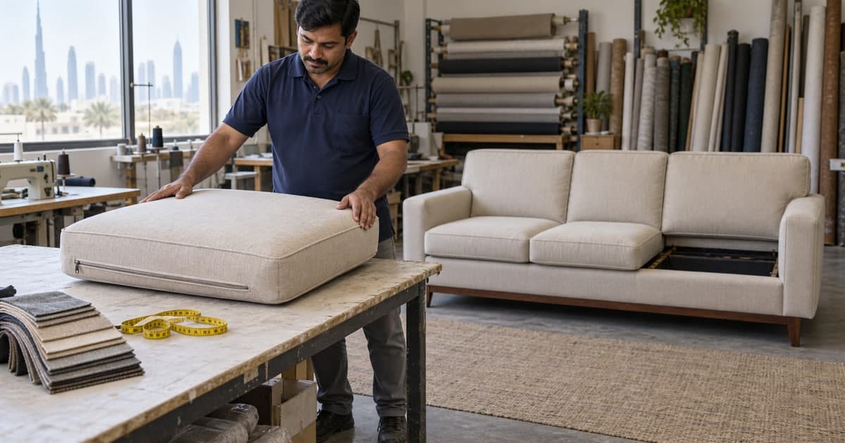 Sofa Reupholstery Dubai: Costs, Fabric & Replace Decisions - Compare Dubai sofa reupholstery quotes by fabric, foam, frame repairs and collection. Check the complete restoration cost against a real replacement option.