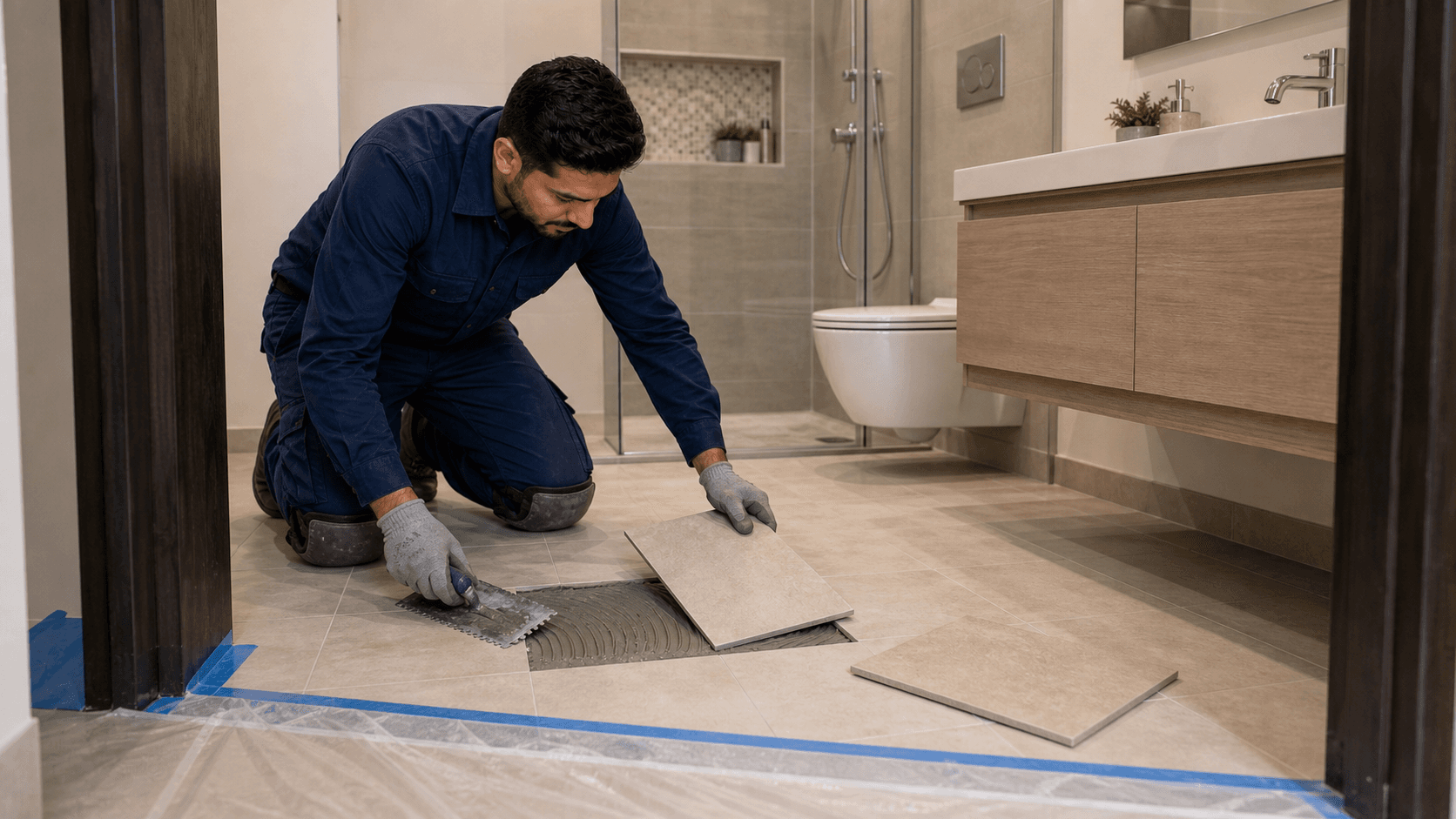 Tile and Grout Repair Dubai Cost Guide 2026 - Dubai tile and grout repair costs depend on loose tiles, cracked grout, tile matching, adhesive, epoxy grout, access and leak risk.